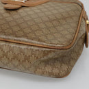CELINE Macadam Canvas Shoulder Bag PVC Beige Gold Auth 116101-9