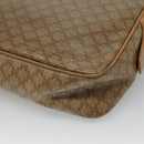 CELINE Macadam Canvas Shoulder Bag PVC Beige Gold Auth 116101-15