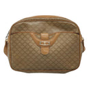 CELINE Macadam Canvas Shoulder Bag PVC Beige Gold Auth 116101-13