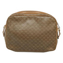 CELINE Macadam Canvas Shoulder Bag PVC Beige Gold Auth 116101-2