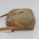 CELINE Macadam Canvas Shoulder Bag PVC Beige Gold Auth 116101-4