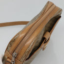 CELINE Macadam Canvas Shoulder Bag PVC Beige Gold Auth 116101-6