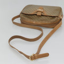 CELINE Macadam Canvas Shoulder Bag PVC Beige Gold Auth 116101-7