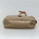CELINE Macadam Canvas Shoulder Bag PVC Beige Gold Auth 116101-5