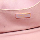 PRADA Canapa PM Hand Bag Canvas 2way Pink Gold Auth 116103-15