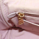 PRADA Canapa PM Hand Bag Canvas 2way Pink Gold Auth 116103-19