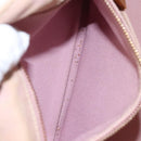 PRADA Canapa PM Hand Bag Canvas 2way Pink Gold Auth 116103-22