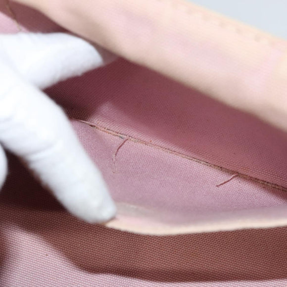 PRADA Canapa PM Hand Bag Canvas 2way Pink Gold Auth 116103