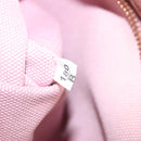 PRADA Canapa PM Hand Bag Canvas 2way Pink Gold Auth 116103-12