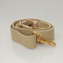 PRADA Canapa PM Hand Bag Canvas 2way Pink Gold Auth 116103-23