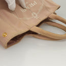 PRADA Canapa PM Hand Bag Canvas 2way Pink Gold Auth 116103-6
