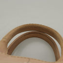 PRADA Canapa PM Hand Bag Canvas 2way Pink Gold Auth 116103-8