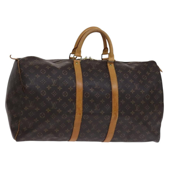 LOUIS VUITTON Monogram Keepall 55 Boston Bag M41424 LV Auth 116104