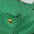 PRADA Hand Bag Nylon Green Gold Auth 116110-9