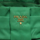 PRADA Hand Bag Nylon Green Gold Auth 116110-17