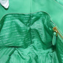 PRADA Hand Bag Nylon Green Gold Auth 116110-19