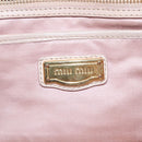 Miu Miu Matelasse Hand Bag Leather 2way Beige Gold Auth 116116-18