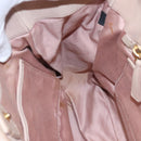 Miu Miu Matelasse Hand Bag Leather 2way Beige Gold Auth 116116-20