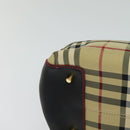 BURBERRY Nova Check Hand Bag Canvas 2way Beige Auth 116123V-9