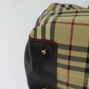 BURBERRY Nova Check Hand Bag Canvas 2way Beige Auth 116123V-15