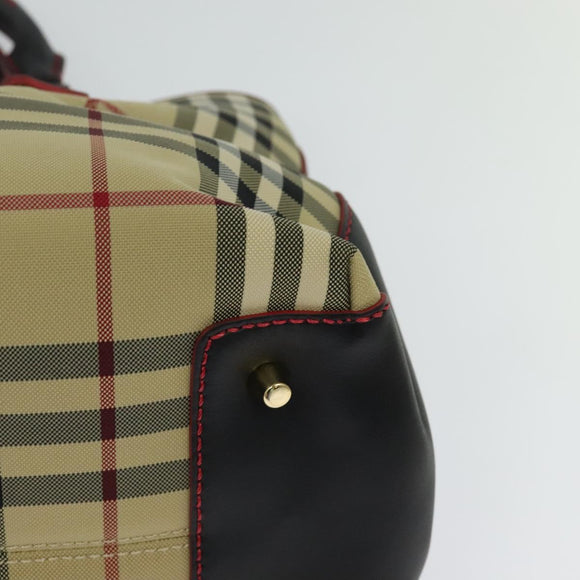 BURBERRY Nova Check Hand Bag Canvas 2way Beige Auth 116123V