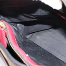 BURBERRY Nova Check Hand Bag Canvas 2way Beige Auth 116123V-19