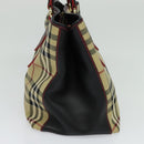 BURBERRY Nova Check Hand Bag Canvas 2way Beige Auth 116123V-3