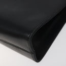 Salvatore Ferragamo Gancini Chain Shoulder Bag Leather Black Gold Auth 116128-10