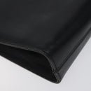 Salvatore Ferragamo Gancini Chain Shoulder Bag Leather Black Gold Auth 116128-11