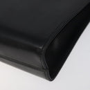 Salvatore Ferragamo Gancini Chain Shoulder Bag Leather Black Gold Auth 116128-12