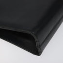 Salvatore Ferragamo Gancini Chain Shoulder Bag Leather Black Gold Auth 116128-13