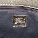 BURBERRY Nova Check Tote Bag PVC Beige Gold Auth 116135-17