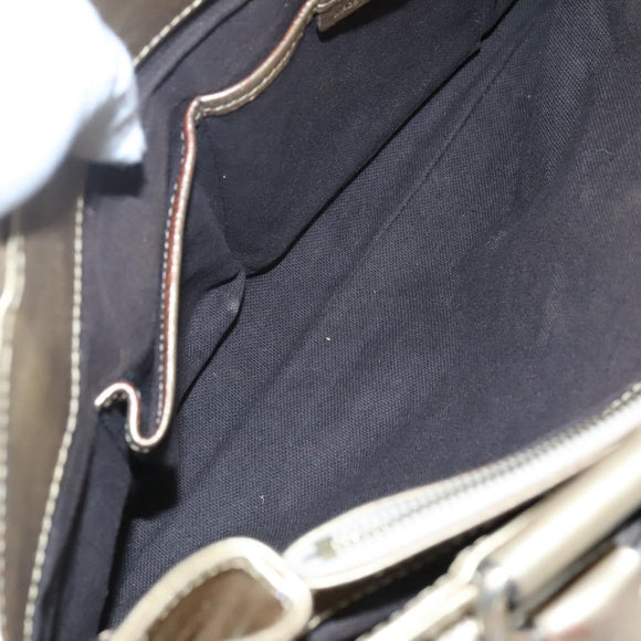 BURBERRY Nova Check Tote Bag PVC Beige Gold Auth 116135