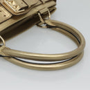 BURBERRY Nova Check Tote Bag PVC Beige Gold Auth 116135-7