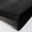 Salvatore Ferragamo Gancini Chain Shoulder Bag Patent Black Gold Auth 116139-10