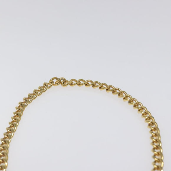 Salvatore Ferragamo Gancini Chain Shoulder Bag Patent Black Gold Auth 116139