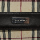 BURBERRY Nova Check Shoulder Bag Beige Brown Silver Auth 116145-10