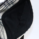 BURBERRY Nova Check Shoulder Bag Beige Brown Silver Auth 116145-12