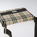 BURBERRY Nova Check Shoulder Bag Nylon Beige Brown Silver Auth 116145-6