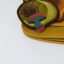 Miu Miu Shoulder Bag Suede Leather Yellow Auth 116150-8