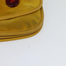 Miu Miu Shoulder Bag Suede Leather Yellow Auth 116150-15