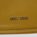 Miu Miu Shoulder Bag Suede Leather Yellow Auth 116150-18