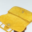 Miu Miu Shoulder Bag Suede Leather Yellow Auth 116150-9