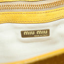 Miu Miu Shoulder Bag Suede Leather Yellow Auth 116150-19