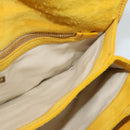 Miu Miu Shoulder Bag Suede Leather Yellow Auth 116150-21
