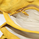Miu Miu Shoulder Bag Suede Leather Yellow Auth 116150-22