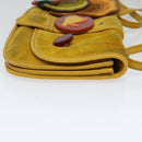 Miu Miu Shoulder Bag Suede Leather Yellow Auth 116150-4