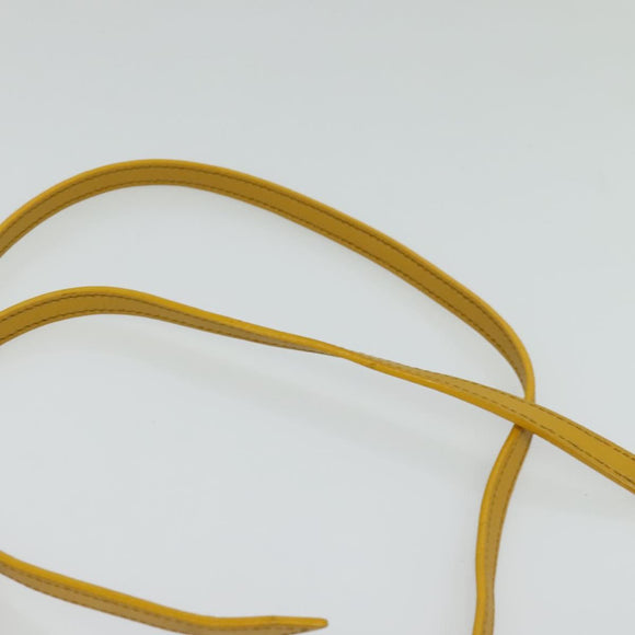 Miu Miu Shoulder Bag Suede Leather Yellow Auth 116150