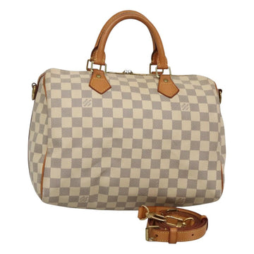 LOUIS VUITTON Damier Azur Speedy Bandouliere 30 Hand Bag 2way N41052 Auth 116159