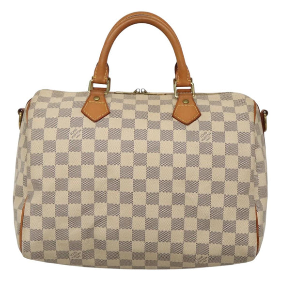 LOUIS VUITTON Damier Azur Speedy Bandouliere 30 Hand Bag 2way N41052 Auth 116159